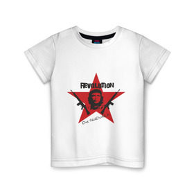 Детская футболка хлопок с принтом Che Guevara - revolution в Курске, 100% хлопок | круглый вырез горловины, полуприлегающий силуэт, длина до линии бедер | Тематика изображения на принте: че гевара