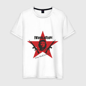 Мужская футболка хлопок с принтом Che Guevara - revolution в Курске, 100% хлопок | прямой крой, круглый вырез горловины, длина до линии бедер, слегка спущенное плечо. | Тематика изображения на принте: че гевара