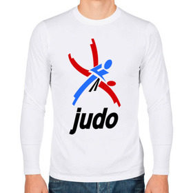 Мужской лонгслив хлопок с принтом Дзюдо - Judo эмблема в Курске, 100% хлопок |  | дзюдо