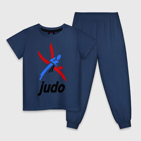 Детская пижама хлопок с принтом Дзюдо - Judo эмблема в Курске, 100% хлопок |  брюки и футболка прямого кроя, без карманов, на брюках мягкая резинка на поясе и по низу штанин
 | дзюдо