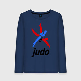 Женский лонгслив хлопок с принтом Дзюдо - Judo эмблема в Курске, 100% хлопок |  | дзюдо