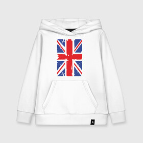 Детская толстовка хлопок с принтом Британский флаг в Курске, 100% хлопок | Круглый горловой вырез, эластичные манжеты, пояс, капюшен | great britain | uk | united kingdom | английский флаг | британский флаг | флаг uk | флаг англии | флаг британии | флаг великобритании