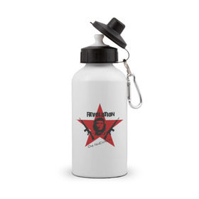 Бутылка спортивная с принтом Che Guevara - revolution в Курске, металл | емкость — 500 мл, в комплекте две пластиковые крышки и карабин для крепления | che guevara | revolution | гевара | звезда | куба | революция | че
