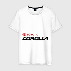 Мужская футболка хлопок с принтом Toyota Corolla в Курске, 100% хлопок | прямой крой, круглый вырез горловины, длина до линии бедер, слегка спущенное плечо. | corolla | toyota corolla | авто | авто2012 | автобренды | автомобили | машины | тачки | тойота | тойота королла | тюнинг