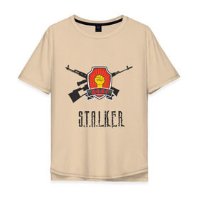 Мужская футболка хлопок Oversize с принтом Долг STALKER в Курске, 100% хлопок | свободный крой, круглый ворот, “спинка” длиннее передней части | stalker | долг stalkershooter | постапокалиптические | припять | радиация | сталкер | чернобыль | шутер