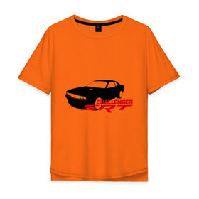 Мужская футболка хлопок Oversize с принтом Dodge challenger srt в Курске, 100% хлопок | свободный крой, круглый ворот, “спинка” длиннее передней части | dodge challenger srt | авто | автомобиль | машины | тачки | тюнинг