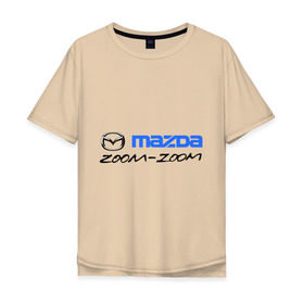 Мужская футболка хлопок Oversize с принтом Мazda zoom-zoom в Курске, 100% хлопок | свободный крой, круглый ворот, “спинка” длиннее передней части | mazda | авто | авто2012 | логотип | мазда | машины | философия mazda zoom zoomzoom zoom | японские