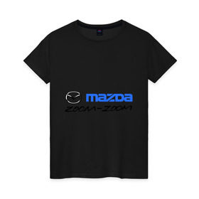 Женская футболка хлопок с принтом Мazda zoom-zoom в Курске, 100% хлопок | прямой крой, круглый вырез горловины, длина до линии бедер, слегка спущенное плечо | mazda | авто | авто2012 | логотип | мазда | машины | философия mazda zoom zoomzoom zoom | японские