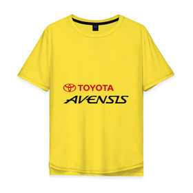 Мужская футболка хлопок Oversize с принтом Toyota Avensis в Курске, 100% хлопок | свободный крой, круглый ворот, “спинка” длиннее передней части | avensis | toyota | toyota avensis | авенсис | тойота | тойота авенсис