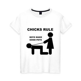 Женская футболка хлопок с принтом Boys make good pets в Курске, 100% хлопок | прямой крой, круглый вырез горловины, длина до линии бедер, слегка спущенное плечо | бойфренд | девочки | девчонки | любовь | отношения | ошейник | парень | поводок | рулят