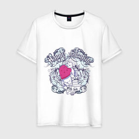 Мужская футболка хлопок с принтом День Святого Валентина в Курске, 100% хлопок | прямой крой, круглый вырез горловины, длина до линии бедер, слегка спущенное плечо. | валентина | валентинка | день | любовь | святого | сердечко | сердце