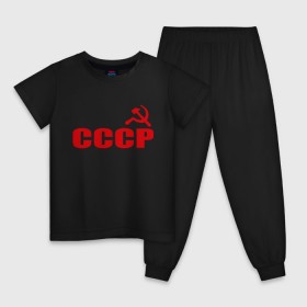 Детская пижама хлопок с принтом СССР (1) в Курске, 100% хлопок |  брюки и футболка прямого кроя, без карманов, на брюках мягкая резинка на поясе и по низу штанин
 | герб | серп и молот | советский союз | ссср