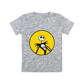 Детская футболка хлопок с принтом Nightmare before christmas в Курске, 100% хлопок | круглый вырез горловины, полуприлегающий силуэт, длина до линии бедер | скелет
