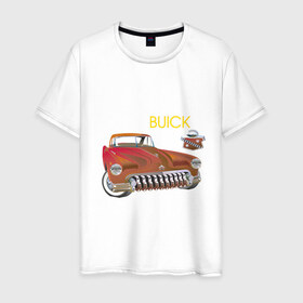 Мужская футболка хлопок с принтом Buick в Курске, 100% хлопок | прямой крой, круглый вырез горловины, длина до линии бедер, слегка спущенное плечо. | 