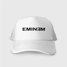 Кепка тракер с сеткой с принтом Eminem (4) в Курске, трикотажное полотно; задняя часть — сетка | длинный козырек, универсальный размер, пластиковая застежка | gangsta | gansta | hip | hip hop | hop | rap | реп | рэп | рэпчина | хип | хип хоп | хоп | эминем