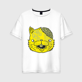 Женская футболка хлопок Oversize с принтом Drop dead (2) в Курске, 100% хлопок | свободный крой, круглый ворот, спущенный рукав, длина до линии бедер
 | drop dead