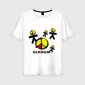 Женская футболка хлопок Oversize с принтом Olodum(1) в Курске, 100% хлопок | свободный крой, круглый ворот, спущенный рукав, длина до линии бедер
 | бразилия