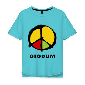 Мужская футболка хлопок Oversize с принтом Olodum в Курске, 100% хлопок | свободный крой, круглый ворот, “спинка” длиннее передней части | Тематика изображения на принте: бразилия