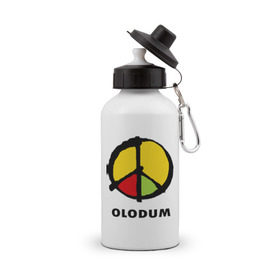 Бутылка спортивная с принтом Olodum в Курске, металл | емкость — 500 мл, в комплекте две пластиковые крышки и карабин для крепления | бразилия