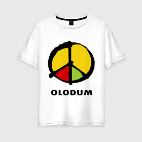 Женская футболка хлопок Oversize с принтом Olodum в Курске, 100% хлопок | свободный крой, круглый ворот, спущенный рукав, длина до линии бедер
 | Тематика изображения на принте: бразилия