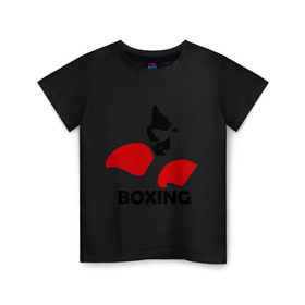 Детская футболка хлопок с принтом Russia boxing в Курске, 100% хлопок | круглый вырез горловины, полуприлегающий силуэт, длина до линии бедер | кикбоксинг