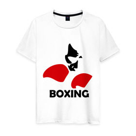 Мужская футболка хлопок с принтом Russia boxing в Курске, 100% хлопок | прямой крой, круглый вырез горловины, длина до линии бедер, слегка спущенное плечо. | кикбоксинг