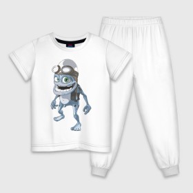 Детская пижама хлопок с принтом Крэйзи Фрог в Курске, 100% хлопок |  брюки и футболка прямого кроя, без карманов, на брюках мягкая резинка на поясе и по низу штанин
 | crazy frog | крейзи фрог | крэйзи фрог
