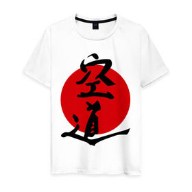 Мужская футболка хлопок с принтом Кудо (Kudo) в Курске, 100% хлопок | прямой крой, круглый вырез горловины, длина до линии бедер, слегка спущенное плечо. | карате | каратэ | кудо