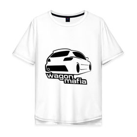 Мужская футболка хлопок Oversize с принтом Wagon mafia в Курске, 100% хлопок | свободный крой, круглый ворот, “спинка” длиннее передней части | 