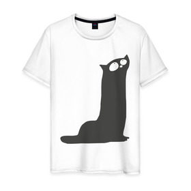 Мужская футболка хлопок с принтом Киса (3) в Курске, 100% хлопок | прямой крой, круглый вырез горловины, длина до линии бедер, слегка спущенное плечо. | Тематика изображения на принте: киса | кошка | кошки