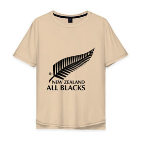 Мужская футболка хлопок Oversize с принтом All blacks в Курске, 100% хлопок | свободный крой, круглый ворот, “спинка” длиннее передней части | американский футбол | регби
