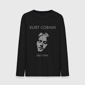 Мужской лонгслив хлопок с принтом Kurt Cobain в Курске, 100% хлопок |  | Тематика изображения на принте: kurt cobain | nirvana | кумиры | курт кобейн | легенды | нирвана | певцы | портреты
