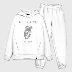 Мужской костюм хлопок OVERSIZE с принтом Kurt Cobain в Курске,  |  | kurt cobain | nirvana | кумиры | курт кобейн | легенды | нирвана | певцы | портреты