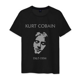 Мужская футболка хлопок с принтом Kurt Cobain в Курске, 100% хлопок | прямой крой, круглый вырез горловины, длина до линии бедер, слегка спущенное плечо. | kurt cobain | nirvana | кумиры | курт кобейн | легенды | нирвана | певцы | портреты