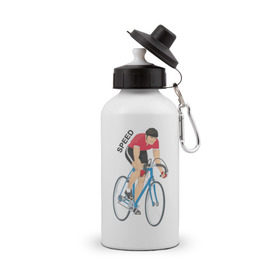 Бутылка спортивная с принтом BikeRace в Курске, металл | емкость — 500 мл, в комплекте две пластиковые крышки и карабин для крепления | bikerace | байкрейс | байкрейсинг | велик | вело | велогонки | велосипед | велосипедист | спортивный велосипед
