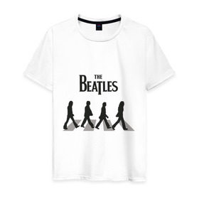 Мужская футболка хлопок с принтом The Beatles - Битлз в Курске, 100% хлопок | прямой крой, круглый вырез горловины, длина до линии бедер, слегка спущенное плечо. | beatles | lennon | битлз | битлс | битлы | леннон