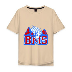 Мужская футболка хлопок Oversize с принтом Blue Mountain State в Курске, 100% хлопок | свободный крой, круглый ворот, “спинка” длиннее передней части | blue mountain state | bms