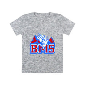 Детская футболка хлопок с принтом Blue Mountain State в Курске, 100% хлопок | круглый вырез горловины, полуприлегающий силуэт, длина до линии бедер | blue mountain state | bms