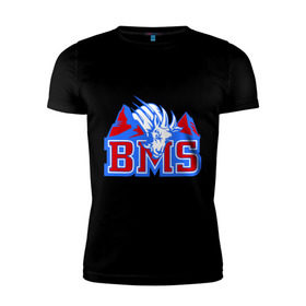 Мужская футболка премиум с принтом Blue Mountain State в Курске, 92% хлопок, 8% лайкра | приталенный силуэт, круглый вырез ворота, длина до линии бедра, короткий рукав | blue mountain state | bms