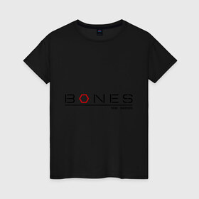 Женская футболка хлопок с принтом Bones the Series в Курске, 100% хлопок | прямой крой, круглый вырез горловины, длина до линии бедер, слегка спущенное плечо | 