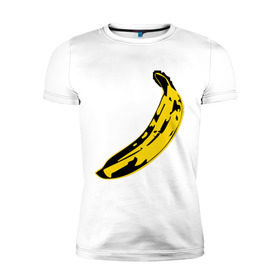 Мужская футболка премиум с принтом Банан в Курске, 92% хлопок, 8% лайкра | приталенный силуэт, круглый вырез ворота, длина до линии бедра, короткий рукав | banana