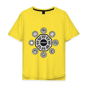 Мужская футболка хлопок Oversize с принтом LOST - Все станции Dharma в Курске, 100% хлопок | свободный крой, круглый ворот, “спинка” длиннее передней части | dharma | lost | лост | остаться в живых