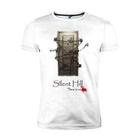 Мужская футболка премиум с принтом Silent Hill в Курске, 92% хлопок, 8% лайкра | приталенный силуэт, круглый вырез ворота, длина до линии бедра, короткий рукав | silent hil | silent hill | сайлент хил | сайлент хилл