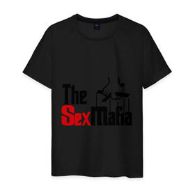 Мужская футболка хлопок с принтом The SexMafia в Курске, 100% хлопок | прямой крой, круглый вырез горловины, длина до линии бедер, слегка спущенное плечо. | mafia | мафия