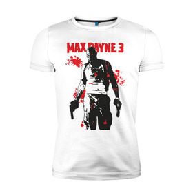 Мужская футболка премиум с принтом Max Payne (3) в Курске, 92% хлопок, 8% лайкра | приталенный силуэт, круглый вырез ворота, длина до линии бедра, короткий рукав | Тематика изображения на принте: max | max payne | payne | макс | макс пейн | пейн