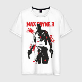 Мужская футболка хлопок с принтом Max Payne (3) в Курске, 100% хлопок | прямой крой, круглый вырез горловины, длина до линии бедер, слегка спущенное плечо. | Тематика изображения на принте: max | max payne | payne | макс | макс пейн | пейн