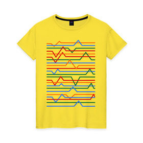 Женская футболка хлопок с принтом Эквалайзер (2) в Курске, 100% хлопок | прямой крой, круглый вырез горловины, длина до линии бедер, слегка спущенное плечо | 