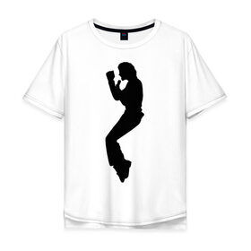 Мужская футболка хлопок Oversize с принтом Поп-король Майкл Джексон в Курске, 100% хлопок | свободный крой, круглый ворот, “спинка” длиннее передней части | Тематика изображения на принте: michael jackson | короь | легенда | майкл джексон | поп