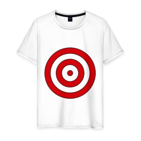 Мужская футболка хлопок с принтом Прицел в Курске, 100% хлопок | прямой крой, круглый вырез горловины, длина до линии бедер, слегка спущенное плечо. | 