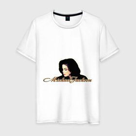 Мужская футболка хлопок с принтом Майкл Джексон в Курске, 100% хлопок | прямой крой, круглый вырез горловины, длина до линии бедер, слегка спущенное плечо. | Тематика изображения на принте: майкл джексон